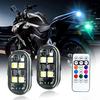 1/2/4/6/8pcs LED Emergency Warning Lights with Remote Control 8 Color Wireless LED Strobe Light USB Charging Waterproof