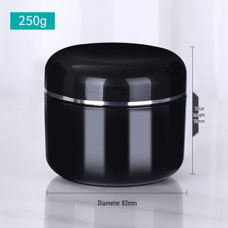 Auf Lager 20g Weiße Cremeschachtel mit Silberrand und Dichtung, 250g Kosmetik-Reiseglas