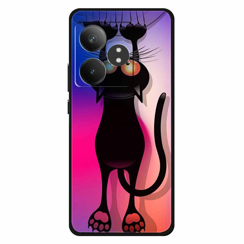 For Realme GT 6T Case Silicone Soft Lions Cat TPU Back Cover For Realme GT Neo6 Cases Protective GT6t 5G Fashion Lovely Shell