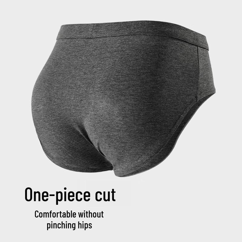 Shanshan Men's 10A Antibacterial Pure Cotton Boxer Briefs 3-Pack