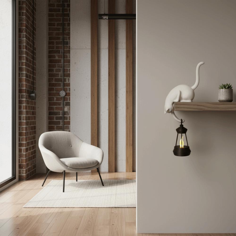 Traceless Wall Hanger Cute Decorative Hook Cartoon Animal Cat-Shaped Wall Hook Kitchen Wall