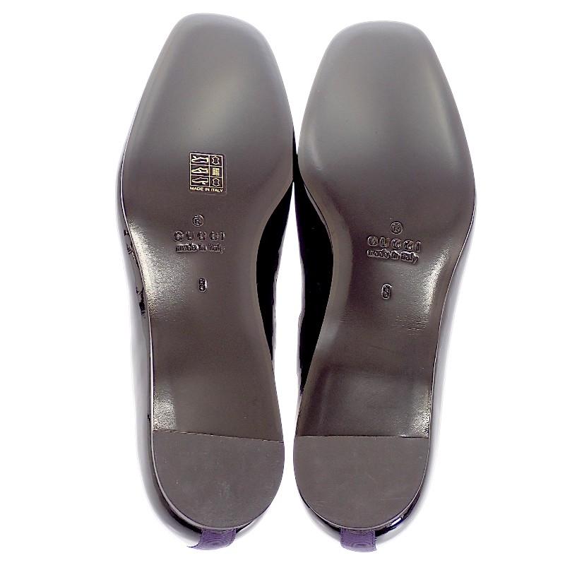 Gucci Loafers Black Patent Leather Mens