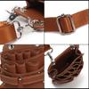 Fashion PU Leather Hairdressing Scissors Bag Large Capacity Durable Hairstylist Waist Bag Haircut Bag Crossbody Scissors Tool