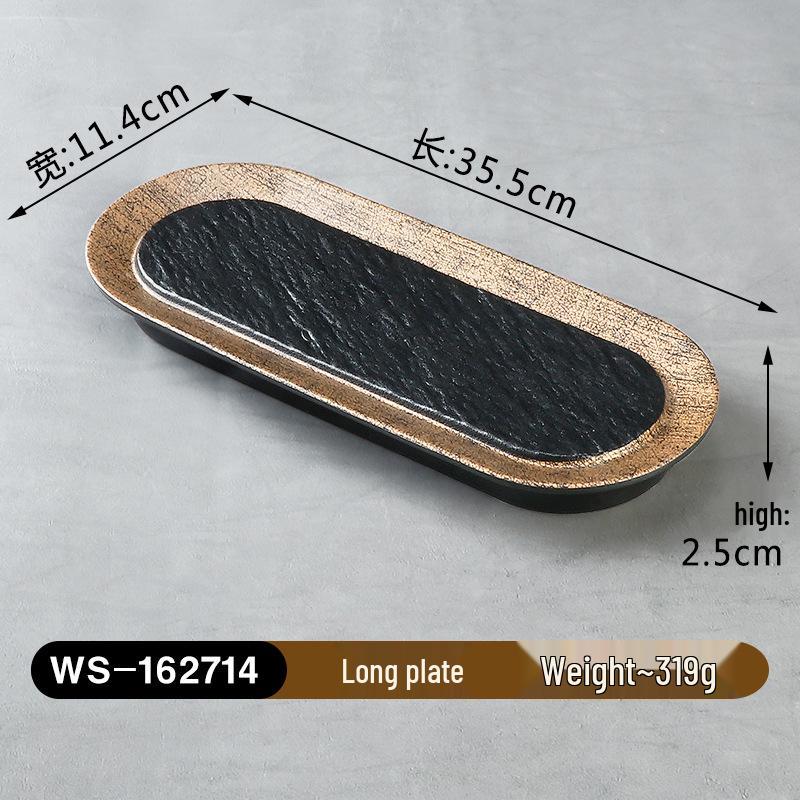 Melamine Imitation Porcelain Hot Pot & BBQ Plate with Handle