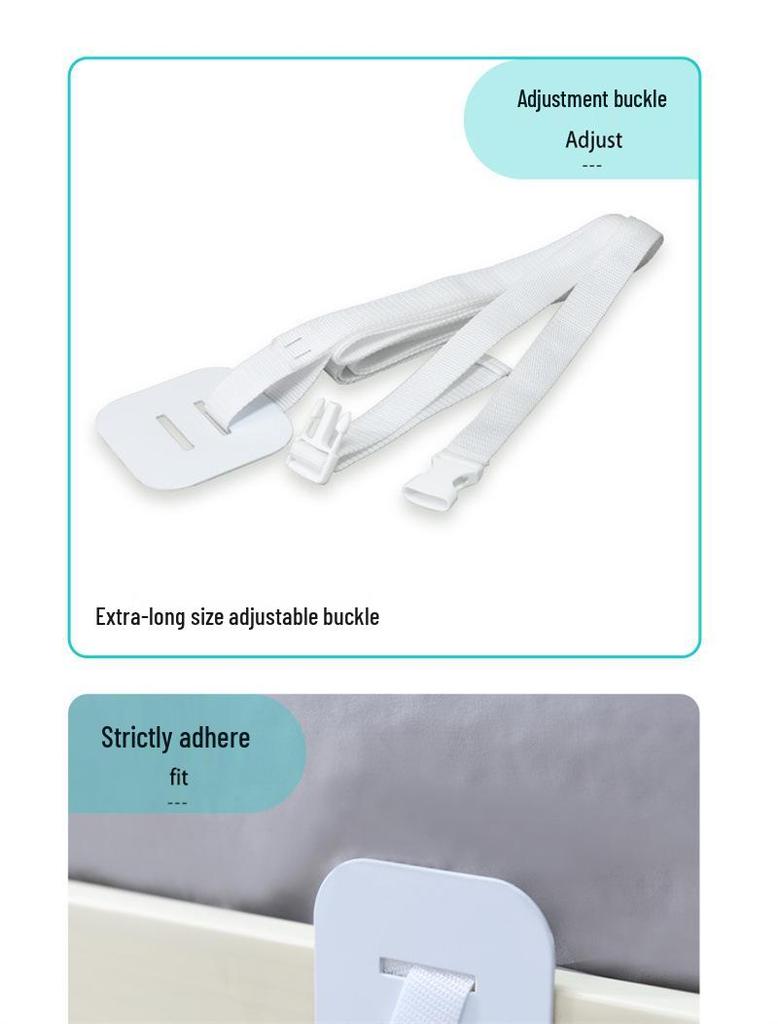 Large Bed Safety Strap for Crib & Bunk - Anti-Movement Fixing Device for Children's Bed