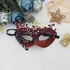 Women Rhinestone Half-Face Mask Metal Hollow Lace Party Mask Masquerade Ball Party Eye Cover Cosplay Prom Costume Props Masks