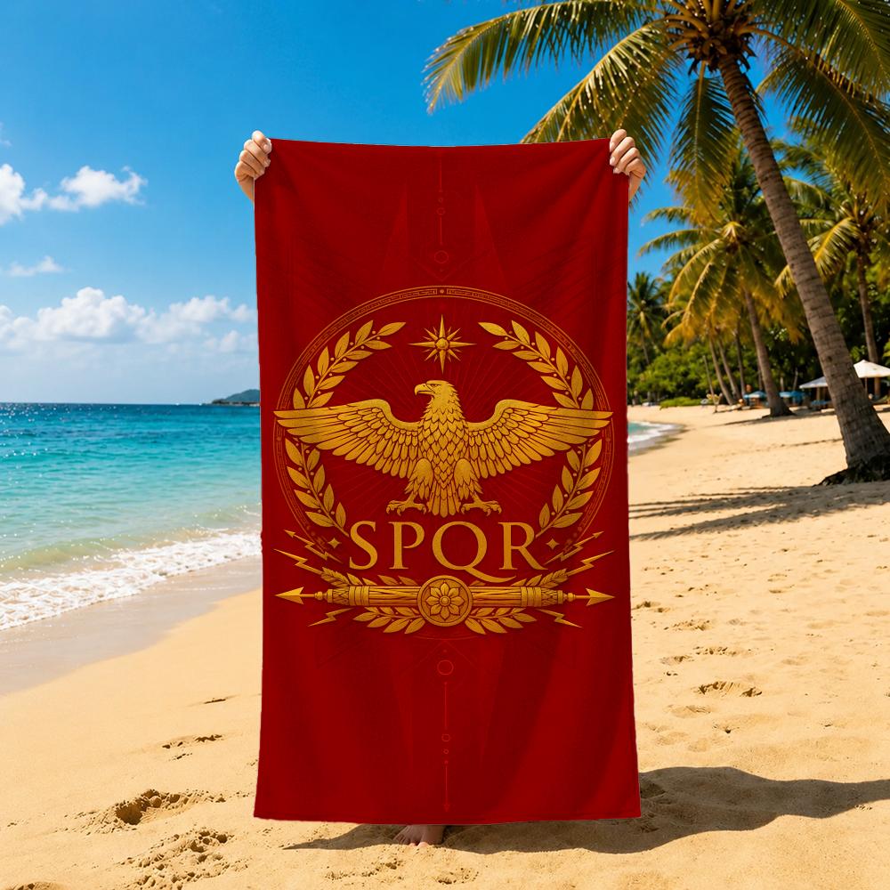 Gold Imperial Eagle Rome Towel Towel Soft Pool Gift For Travel Gym Shower Cool Camping Quick Dry Sports Large Beach Towel