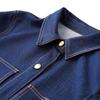 2115501-Retro Slimming Denim Waist-Cinch Dress for Autumn/Winter 2022