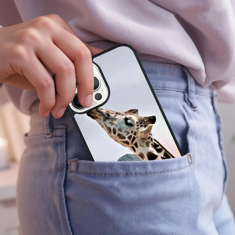 Cute African Giraffe Animal Phone Case For iPhone 17 Air 15 16e 14 13 Pro Max Coque 12 11 Pro Max PLUS Cover