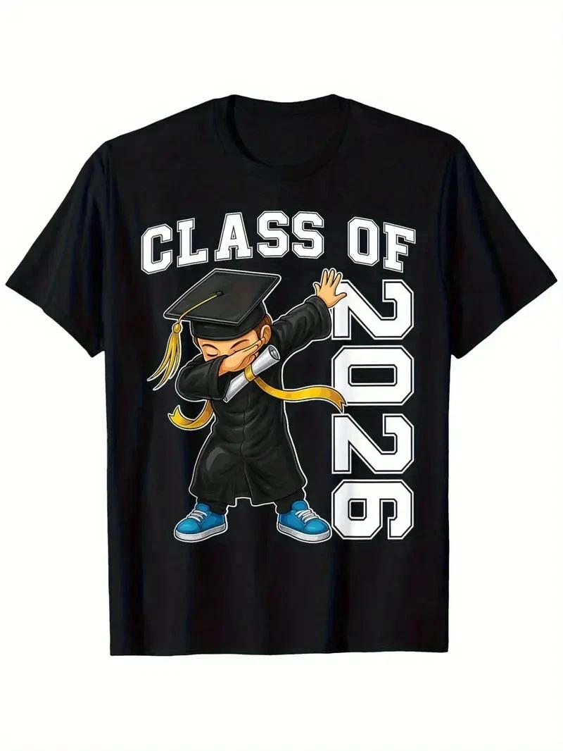 Men s Funny Graduation T-Shirt - Class of 2026 Graduate Dancing Design, Heavywei S
