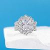 Cute Female White Zircon 925 Silver Color Wedding Rings Promise Engagement Jewelry For Women