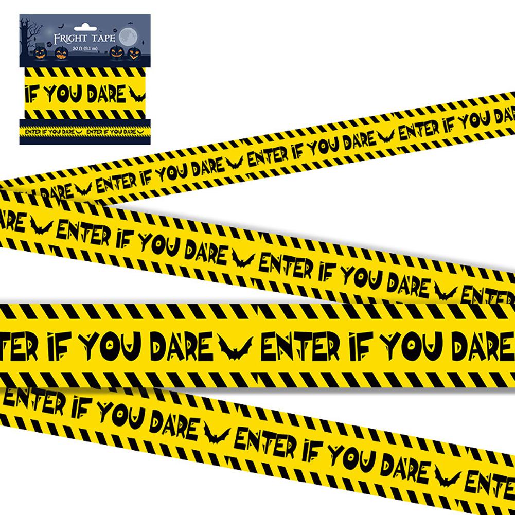 Halloween Warning Tape Caution Barrier Festival Warning Streamer Spooky Party Haunted House Outdoor Porch Yard Halloween Decoration Supplies