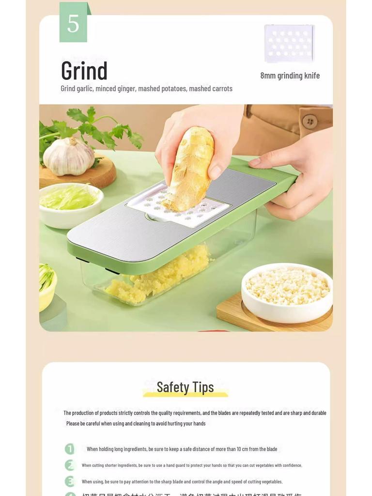 Multifunctional Vegetable & Potato Cutter: Household Stainless Steel Grater and Slicer Tool