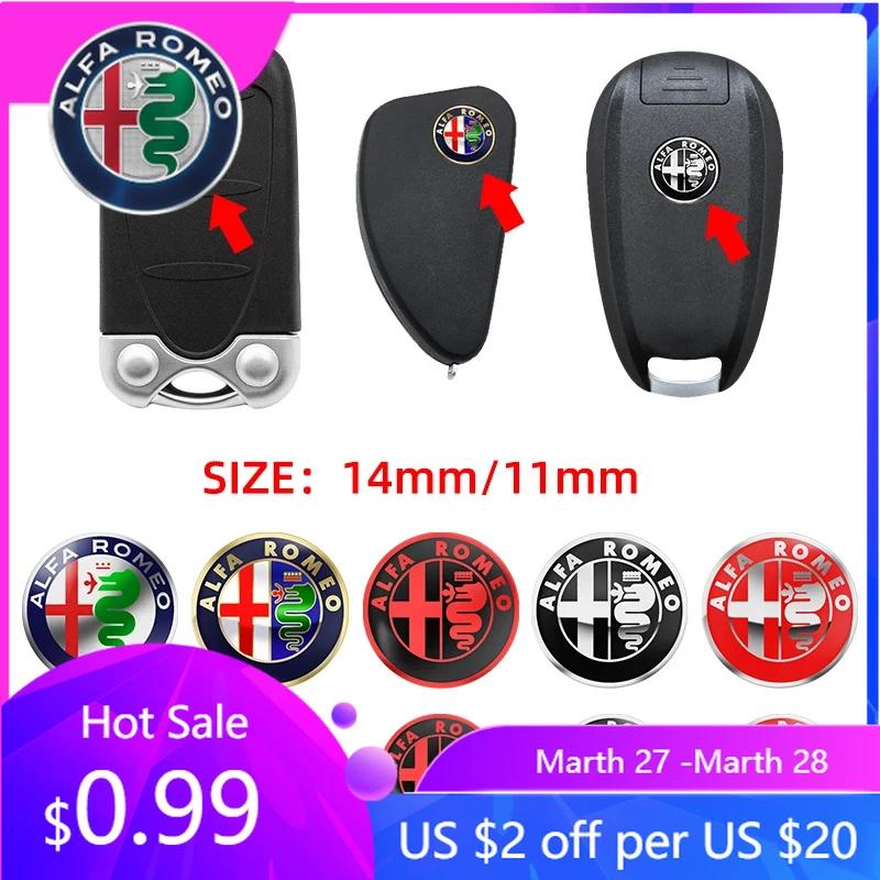 Für Alfa Romeo 2026 Heißer Aufkleber 14mm Aluminium Metall Auto Schlüssel Emblem Aufkleber Für Alfa Romeo Giulietta GT 159 147 156 Mito Brera