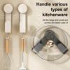 1/2Pcs Suction Cup Pot Lid Stand Holder Wall-Mounted Rotating Design Easy Installation Pot Lid Holder Kitchen Organizer