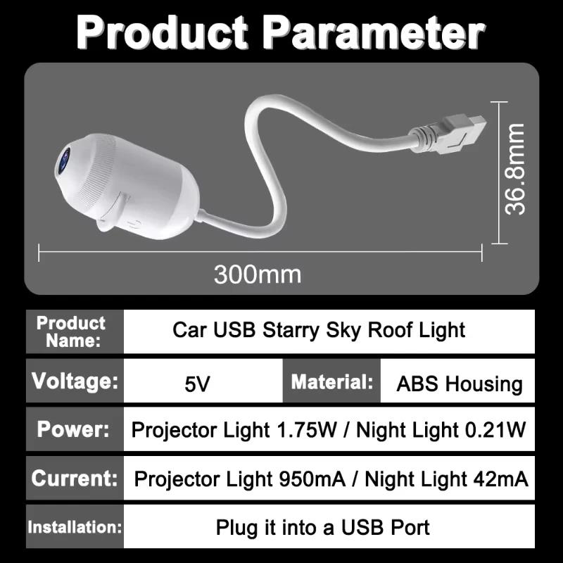 Lampă Proiector Galaxy Stele 2 în 1 cu Diapozitive HD Portabil Proiector Cer Înstelat USB Lumină de Noapte pentru Dormitor Mașină Decor Tavan Lumini Neon 4