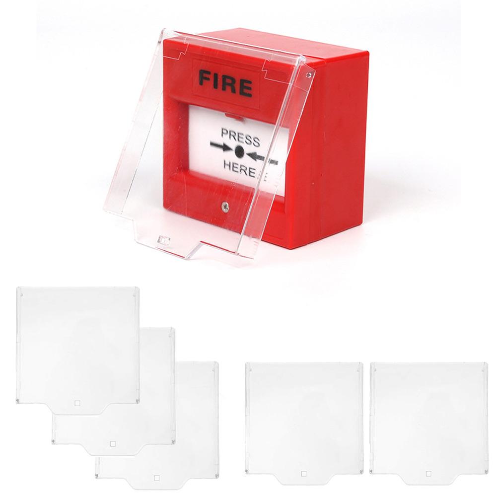 Transparent Hinged Call Point Cover Fire Alarm Cover Manual Alarm Button Cover Fire Alarm Cover High Transparency Material