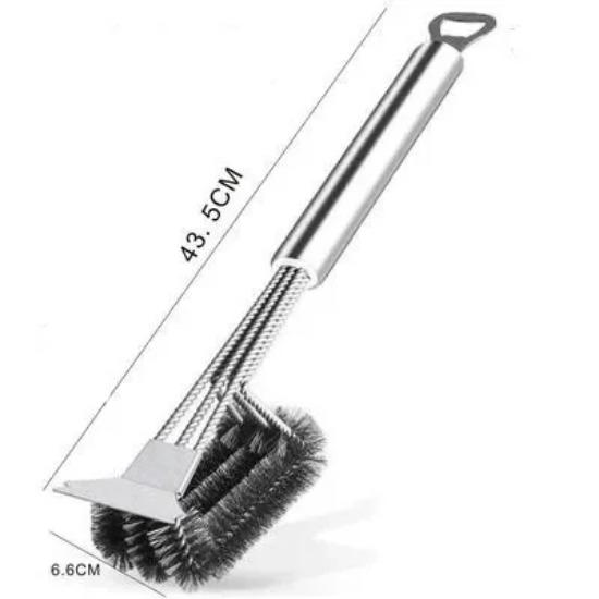 Pizza Stove Oven Clean Copper Brush Scraper Household Grill Brass Bbq Rack Machine Cleaning Brush with Long Handle Pizza Peel