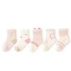 5Pairs/set Children's Socks For Girls Boys Summer Thin Cotton Kids Mesh Baby Socks For Infant Cartoon Sock 0-8Years
