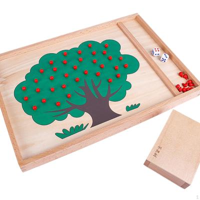 Wood Math Counting Toy Montessori for Kids Preschool Boys Girls