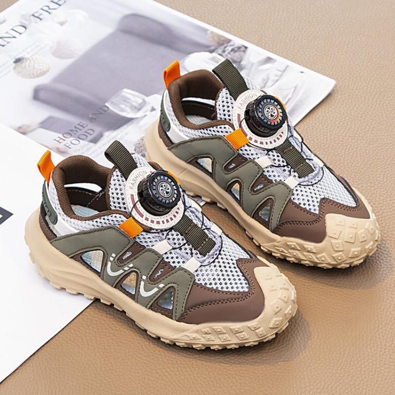 

Летняя новая детская пляжная обувь, повседневные сандалии с вырезами для мальчиков и девочек 36 зелёный