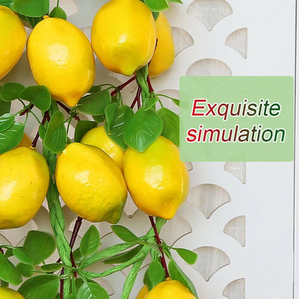 2-Strings 52cm Lemon Modle Artificial Fruit Home Garden Wall Hanging Ornaments