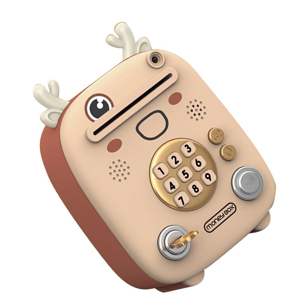 Mini Piggy Bank Singing Electronic Piggy Bank Money Storage Box with Fingerprint Password Face