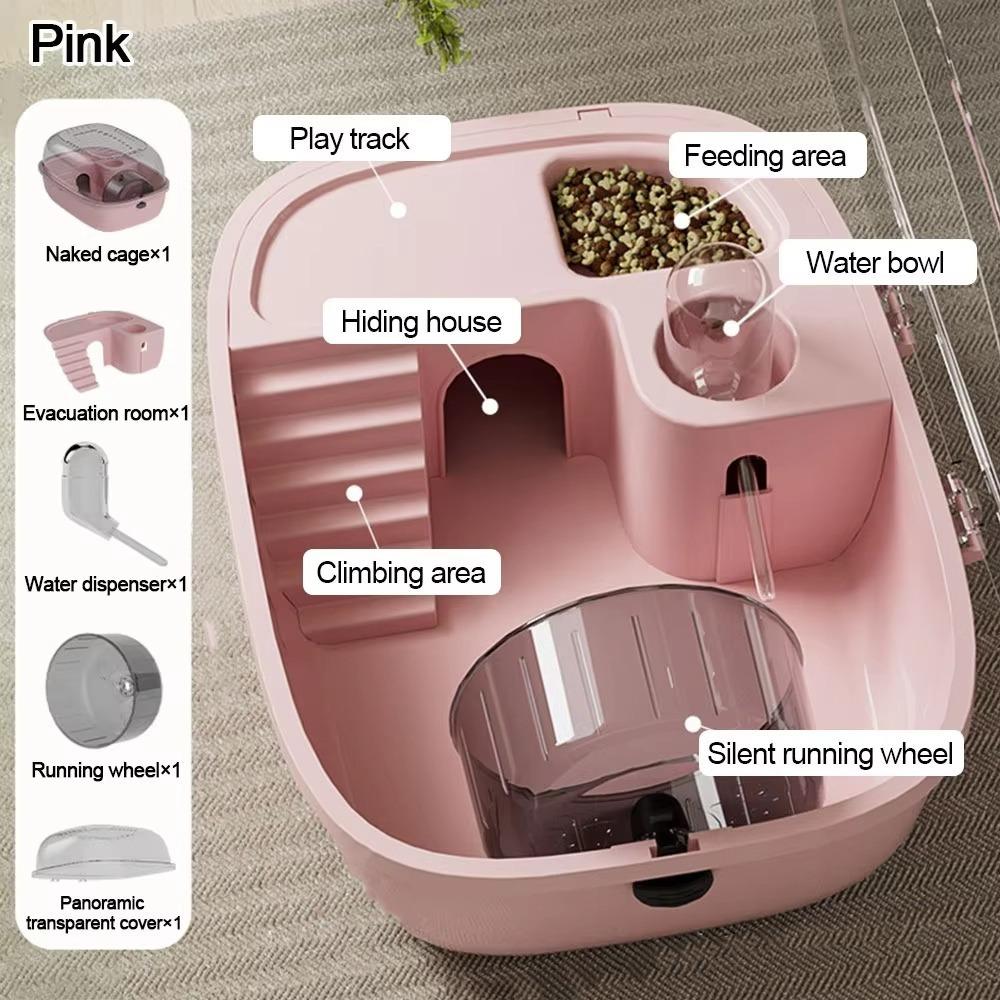 Breathable Hamster Cage Double Layer Hamster Villa Multi-functions Small Animal Carrier  Pet Travel