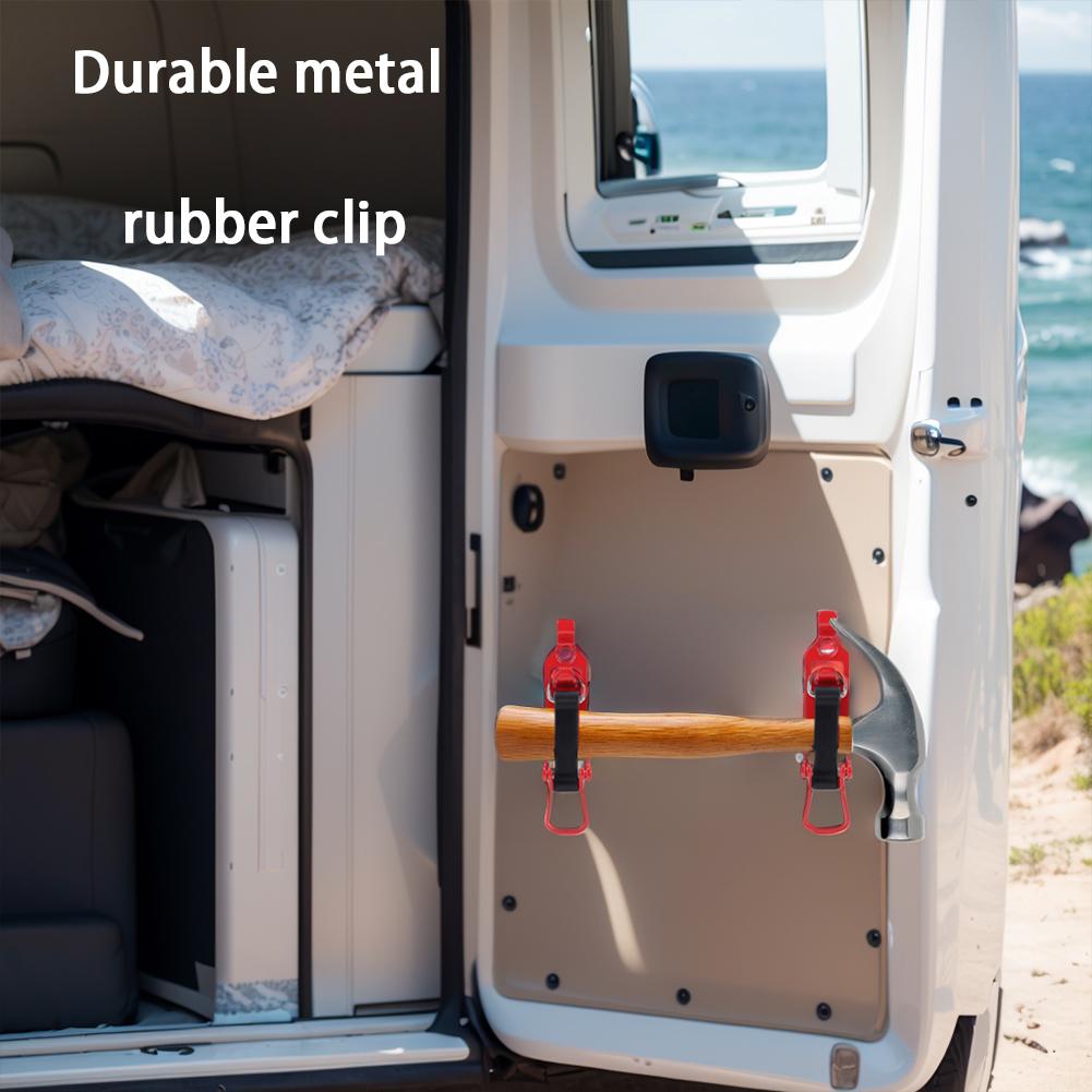 4 PCS Shovel Mount Metal Rubber Shovel Holder Clamp Wall Mount Kit Quick Release Axe Bracket for Roof Rack Boats Equipment Axe