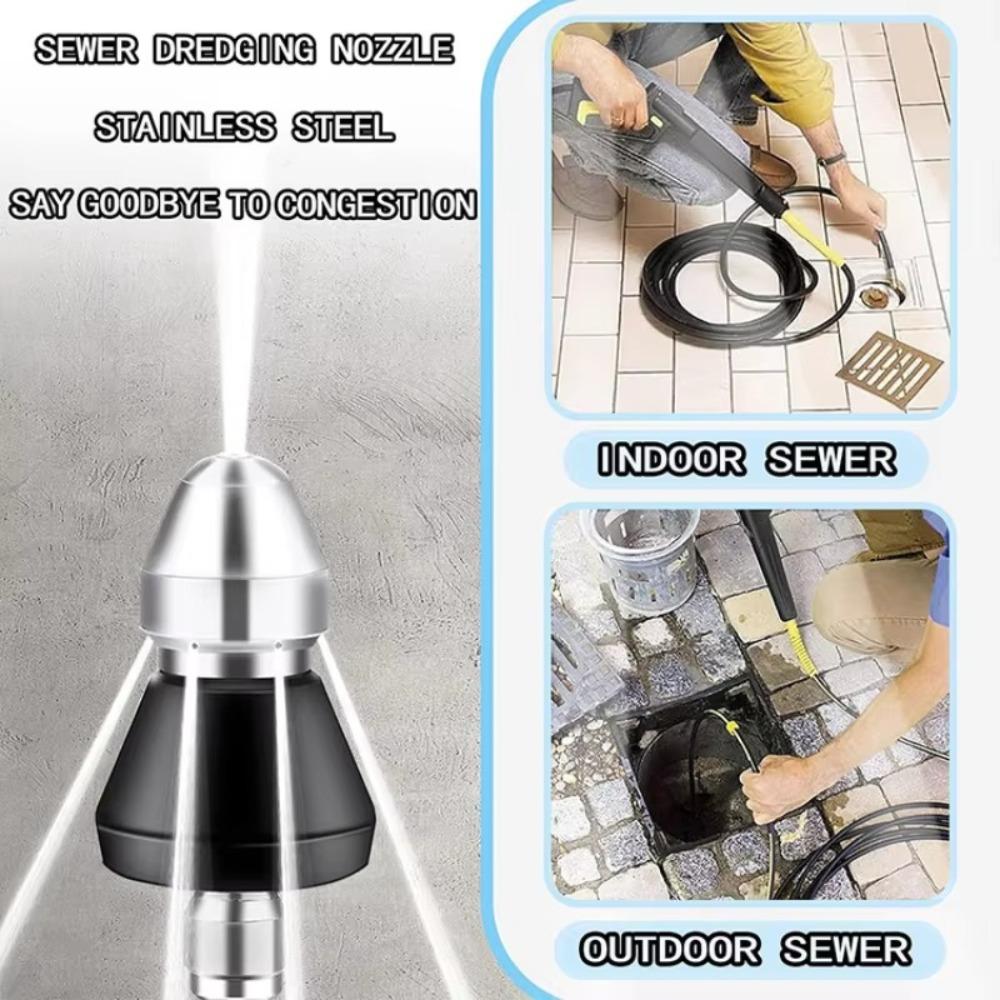 High Pressure Pressure Drain Jetter 5000PSI Drain Washer Nozzle Sewer Cleaner Hose Nozzle