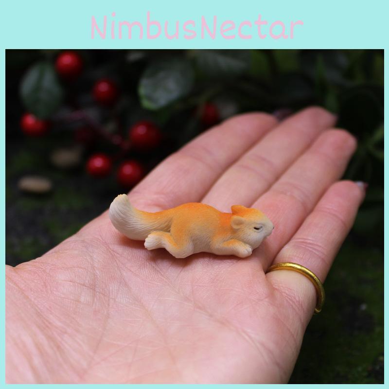 Micro Scene Squirrel Resin Figure For Fish Tank Decor Garden Accessories Gift
