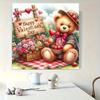 5D Diamond Decorative Painting Cute Bear Diamond Decorative Wall Hanging Painting DIY Diamond Art Embroidery Kit