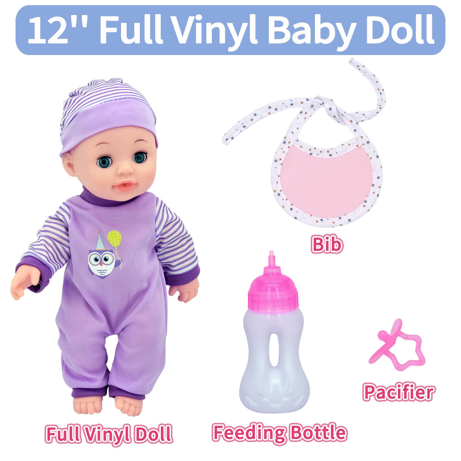 

12 Inch Simulation Doll Environmentally Friendly Full Body Soft Rubber Drop Resistant Material Reborn Doll Fashion Dress Up Doll Girl Doll Soft rubber doll