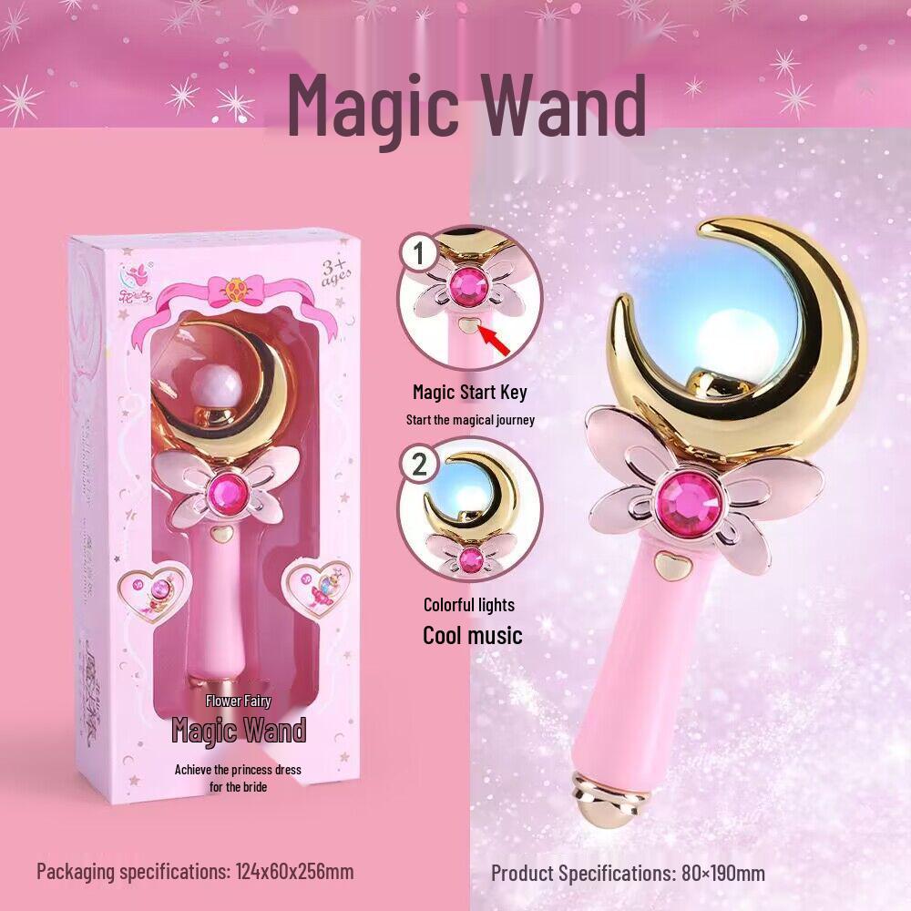 

Children s Light-Up Fairy Wand with Music - Princess Birthday Gift