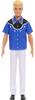 barbie Ken Fashionista Royal Blue Shirt Doll House Pretend Play Barbie Doll Ages 3 and Up Blue HRH25 Dress-Up