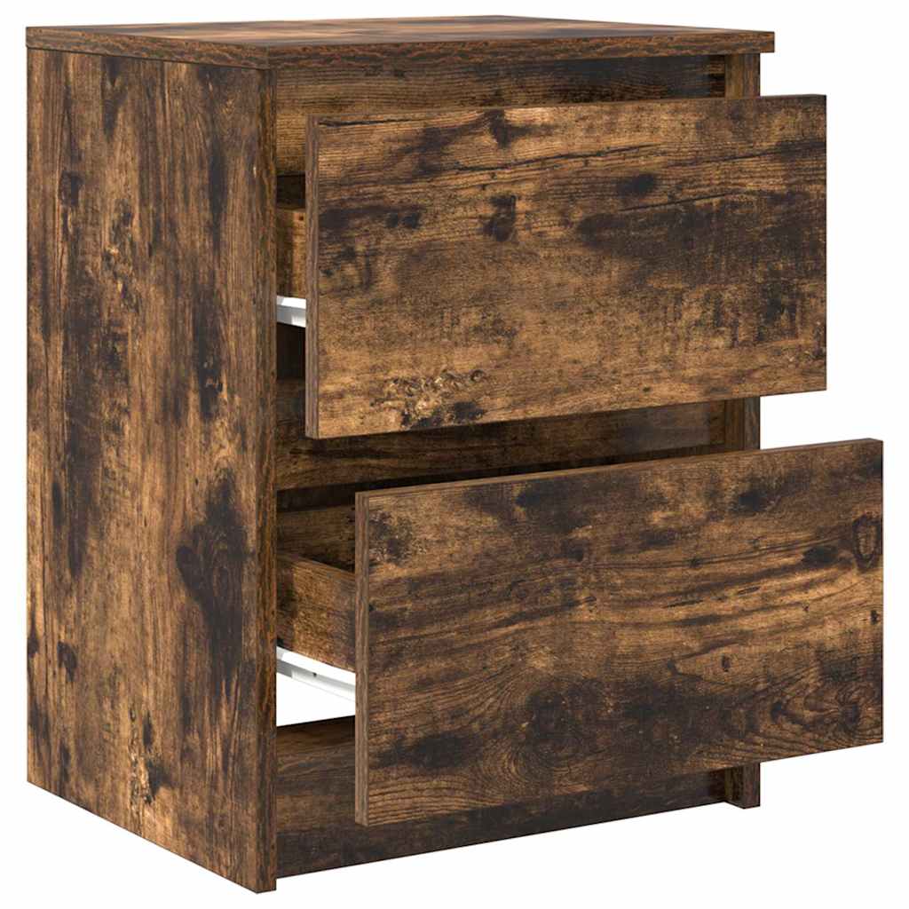 TV Stand Smoked Oak Finish 40 X 35 X 54 Cm Engineered Wood