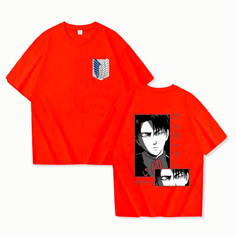 New Anime Levi Ackerman Print T Shirts Women Men Casual Round Neck Tees Top Summer Cool Loose Short Sleeve