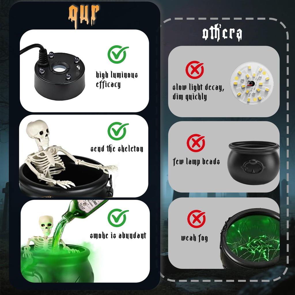 Halloween Indoor Decorations Flame Witch Bucket Gift Idea for Spooky Season Home And Garden Decoration