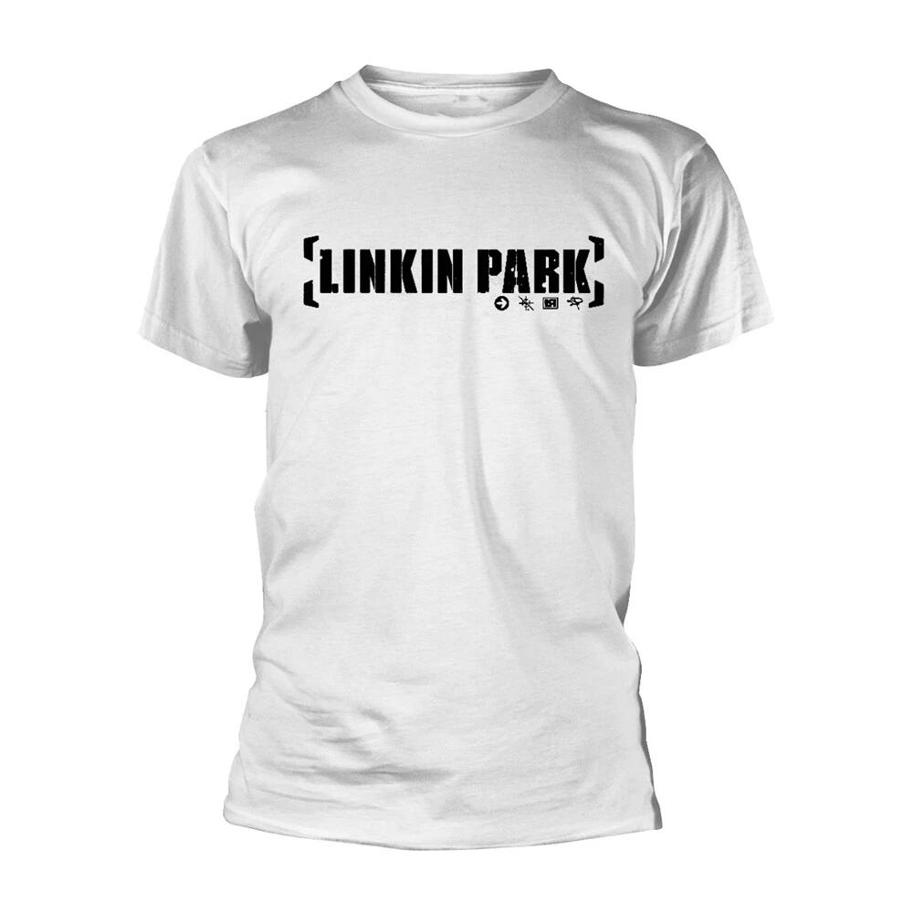 Linkin Park  Bracket Logo  White T shirt - NEW S