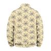 Men's Flannel Quarter-Zip Long Sleeve Pullover Hoodie with Halloween Print