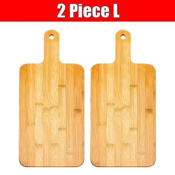 Bamboo Wooden Serving Board for Pizza Bread Steak Kitchen Chopping Boards Rectangle Vegetable Fruit Cutting Board with Handle