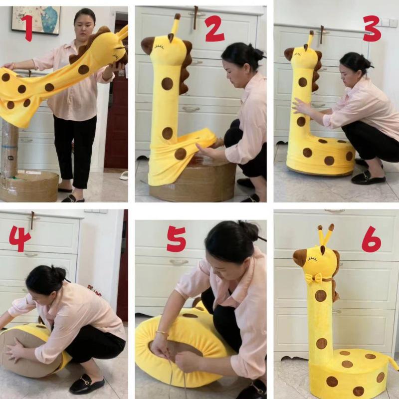 Handmade Giraffe Design Bottle, Can, Sofa, and Stool Covers