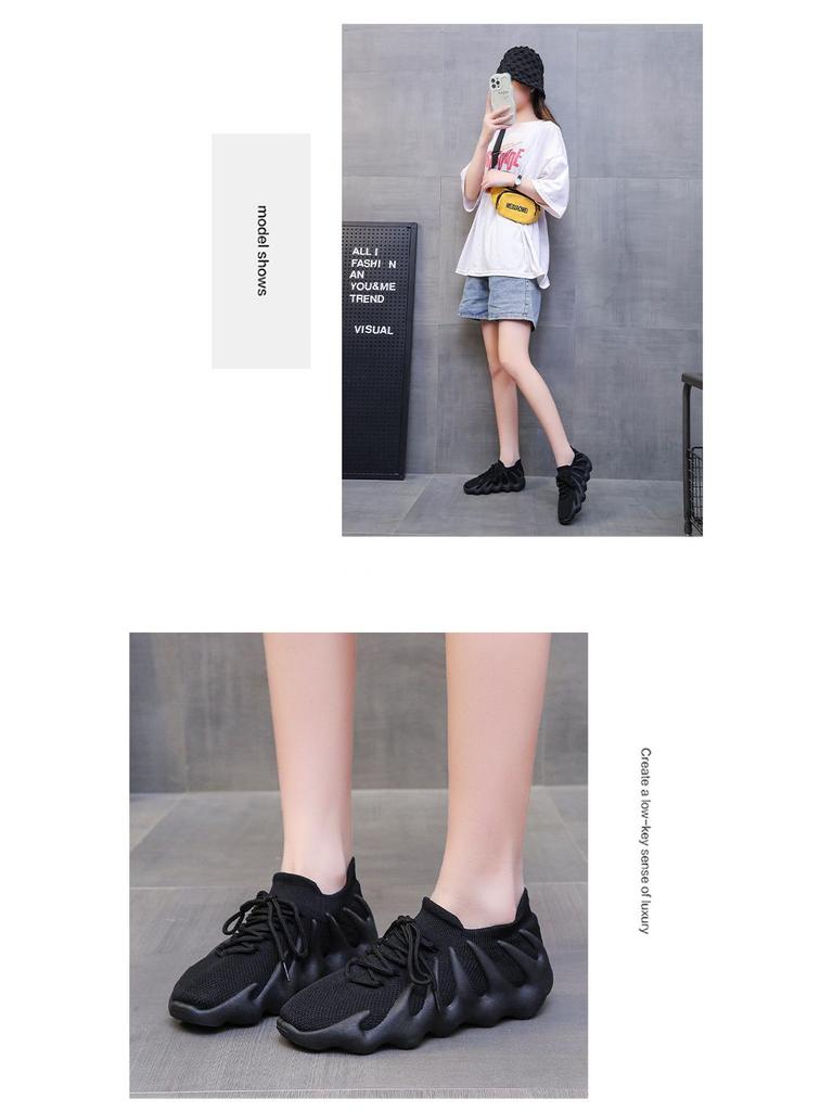 Modne na 2024 rok Octopusowe Trampki Casualowe Flyknit: Oddychające, Koreański Styl, Skarpety Buty Unisex