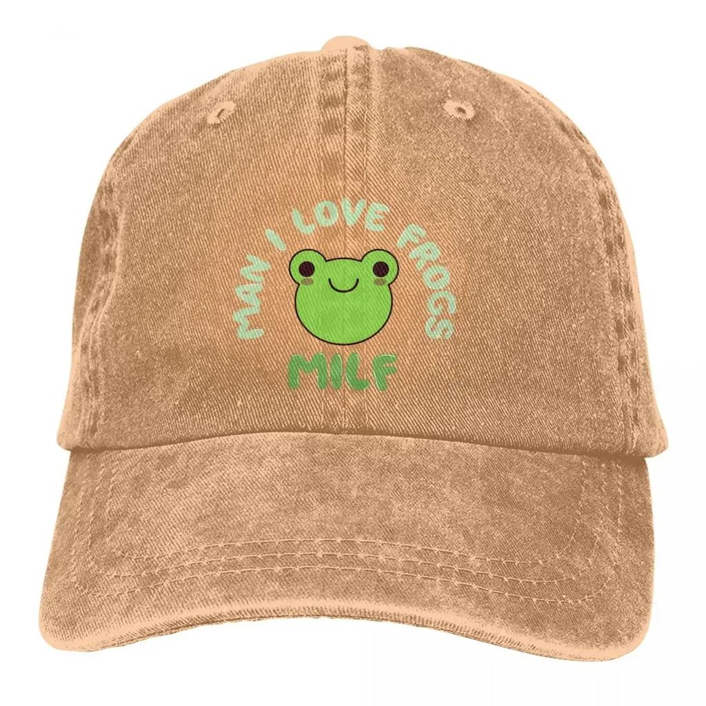 Summer Cap Sun Visor Man I Love Frogs Hip Hop Caps MILF MEME ART Cowboy Hat Peaked Trucker Dad Hats