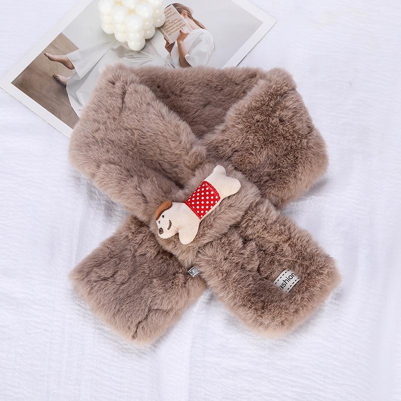 

Плюшевый мультяшный снуд в корейском стиле: Роскошный теплый зимний шарф для женщин 90