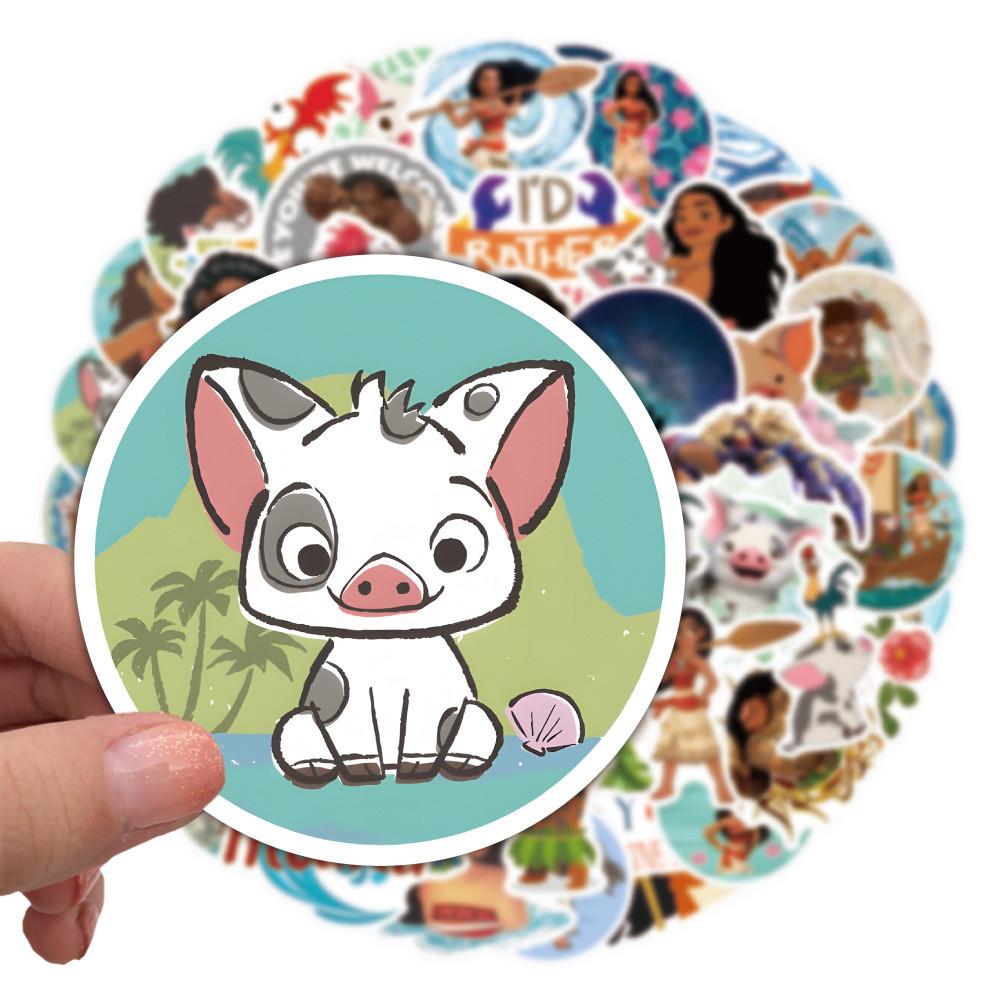 Moana 50pcs Cartoon Paster Decorative Water Bottle Waterproof Sticker Gifts