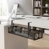 Carbon Steel Under Desk Wire Management Tray Space Saving Power Strip Cord Holder  PC Router