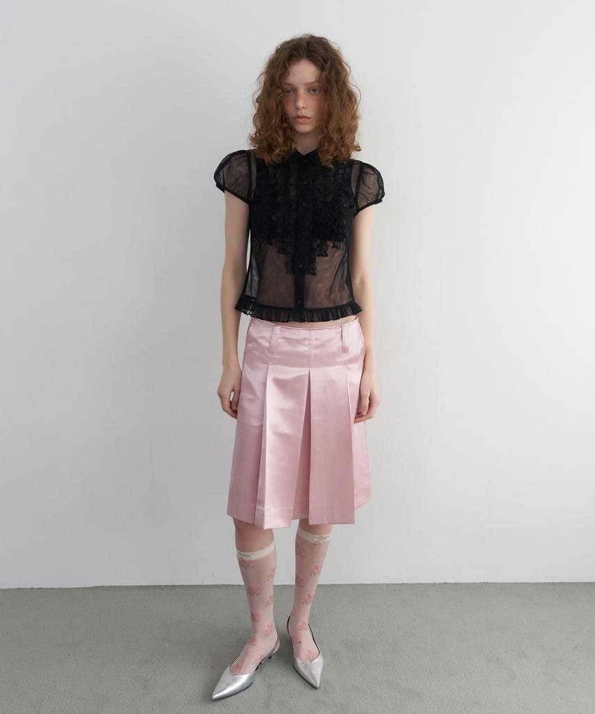 Obeodyupeulleeo Victorian Frill Mesh Blouse_Black