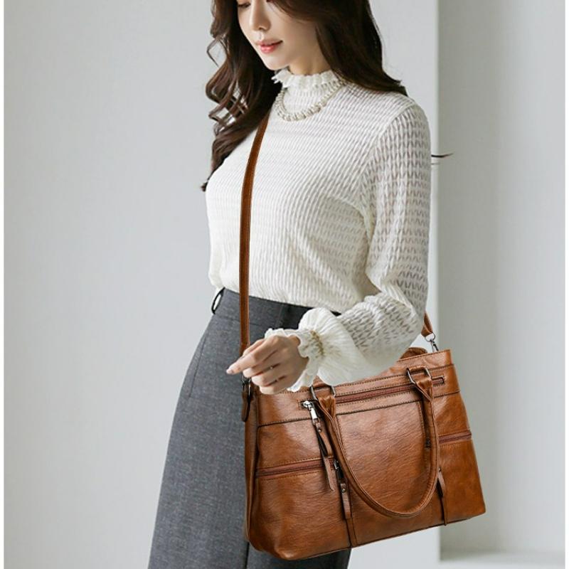 Mom Bag, Retro Handbag, Tote Bag, Simple and Fashionable, Internet Famous Single Shoulder Crossbody Bag