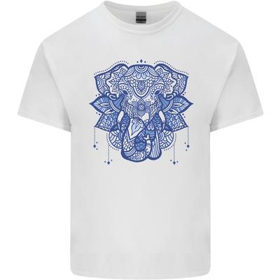 Mandala Art Elephant Mens Light Cotton T-Shirt